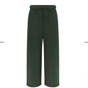 SKIMS Cotton Fleece straight leg pant in the color Spruce